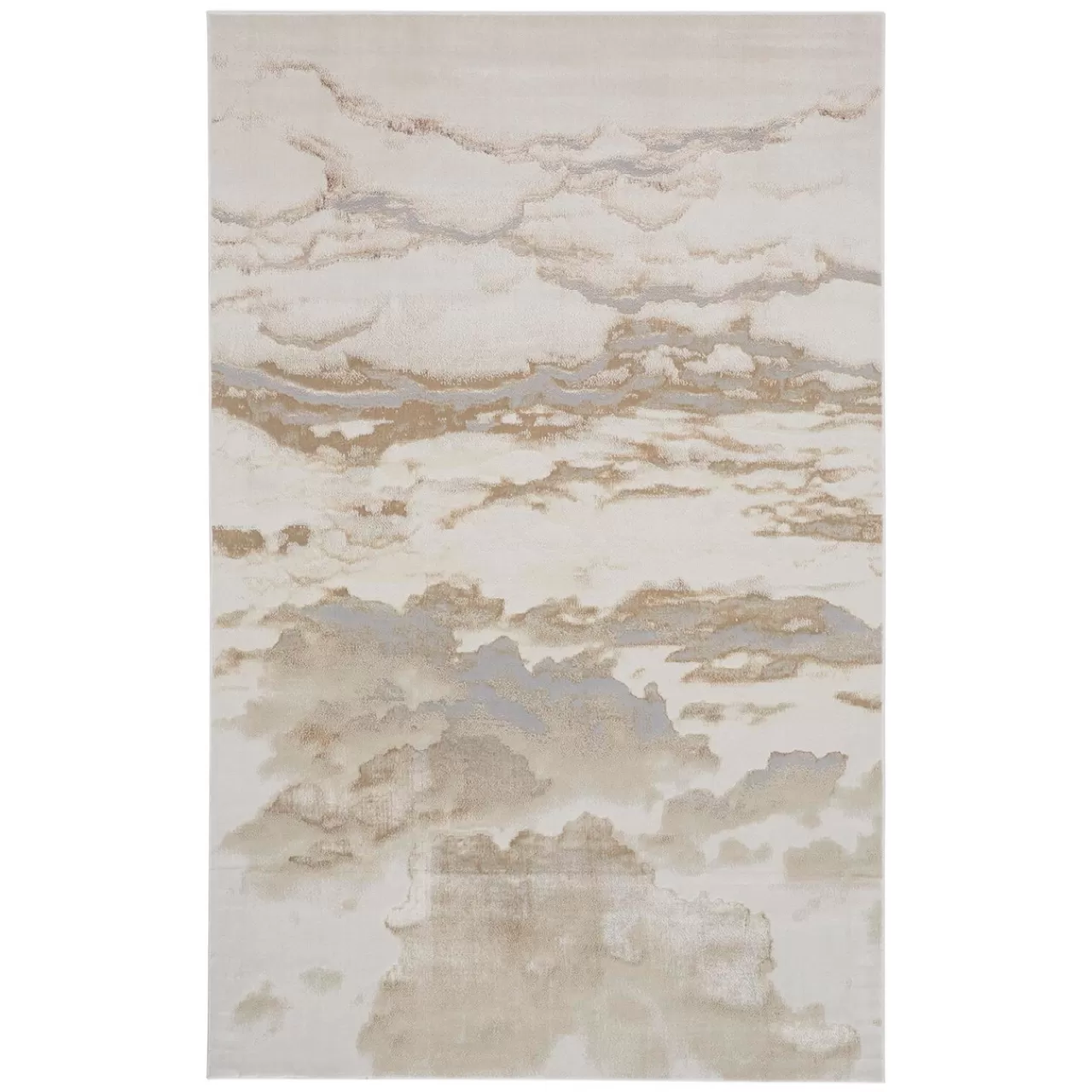 Z Gallerie Tide Rug - Beige/Gold> Modern Rugs | Living Room Rugs