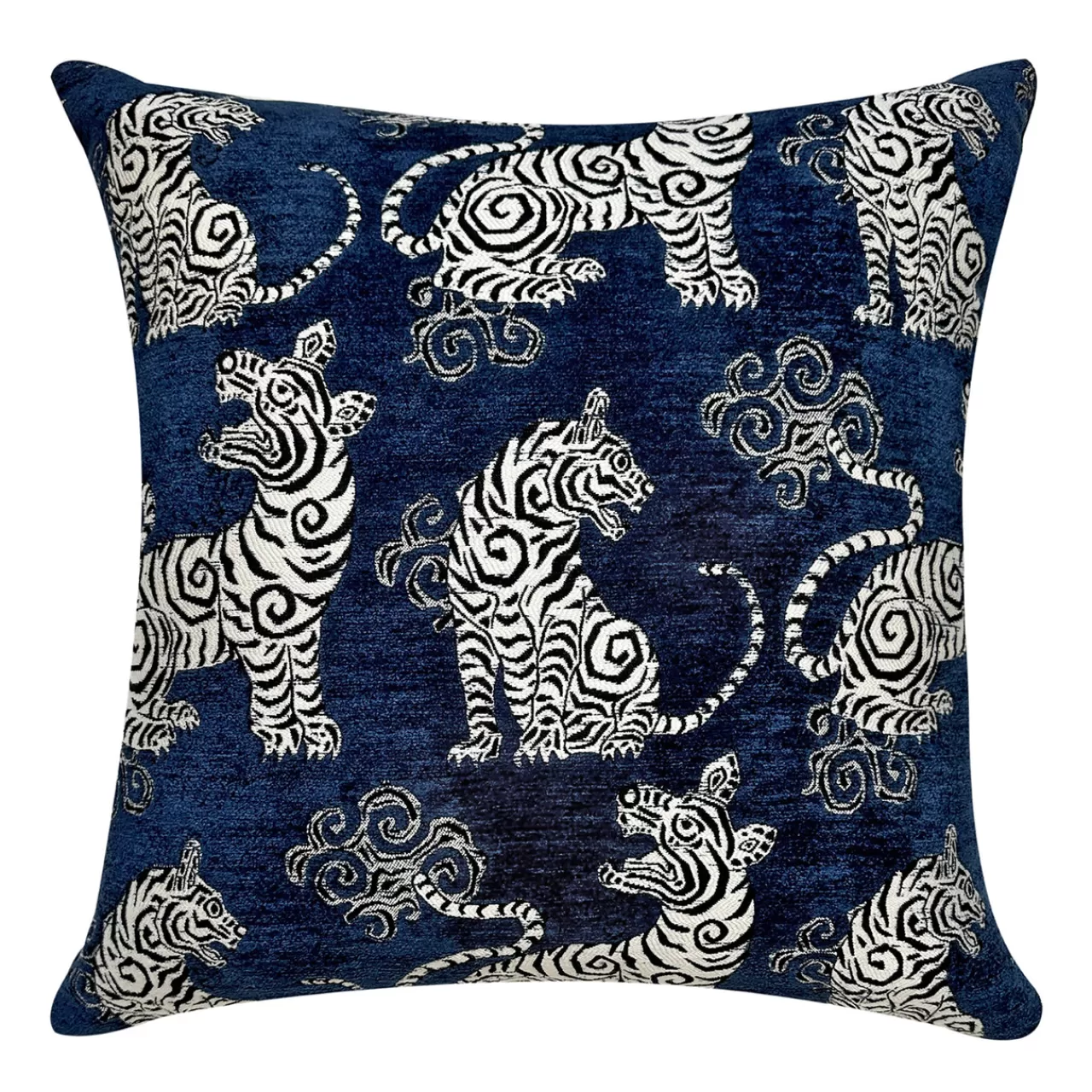 Z Gallerie Tigress Pillow 20" - Navy> Textile Sale | Novelty Pillows