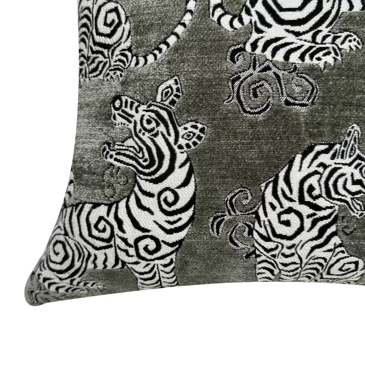 Z Gallerie Tigress Pillow 20" - Taupe> Textile Sale | Novelty Pillows