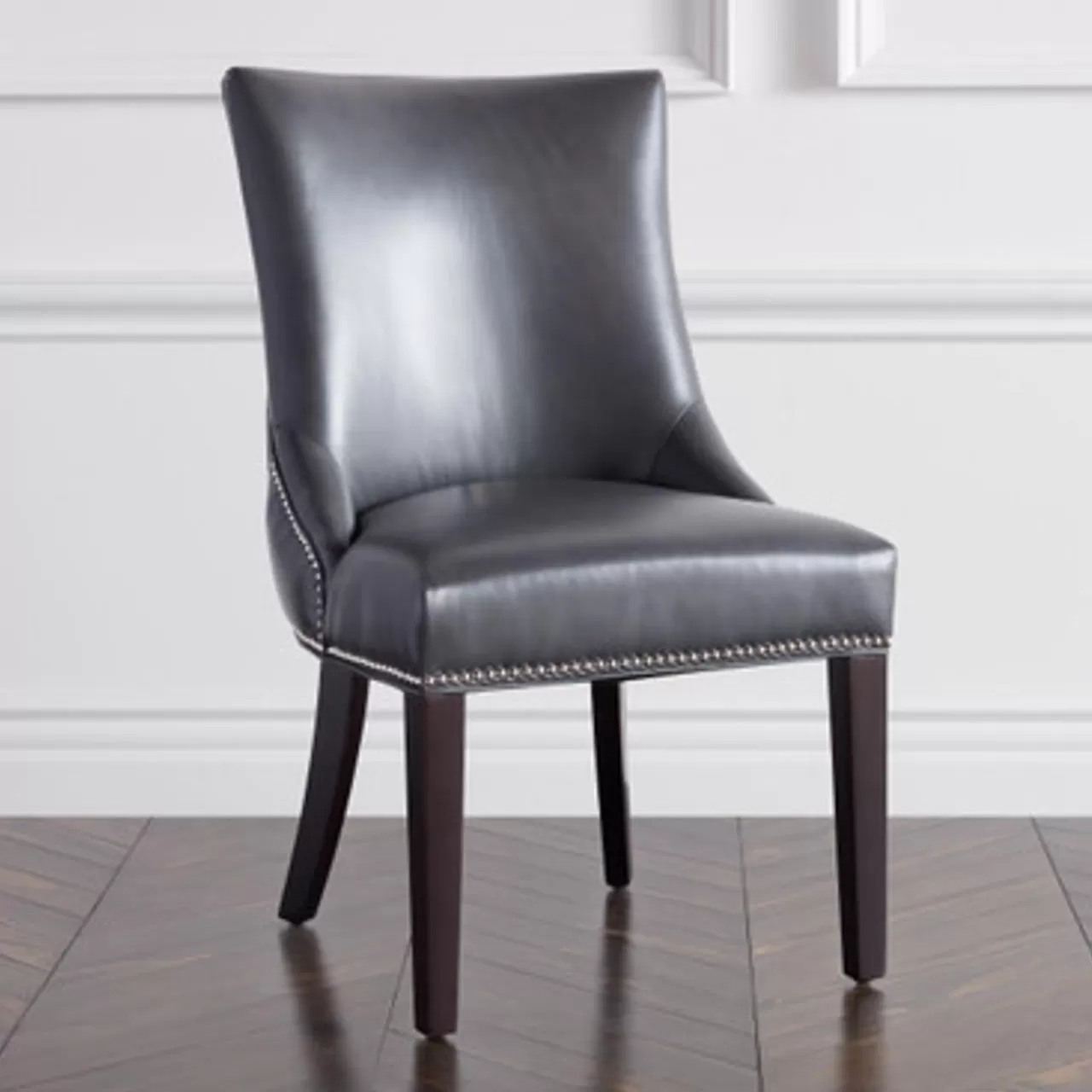 Z Gallerie Versailles Leather Dining Chair - Espresso> Dining Chairs