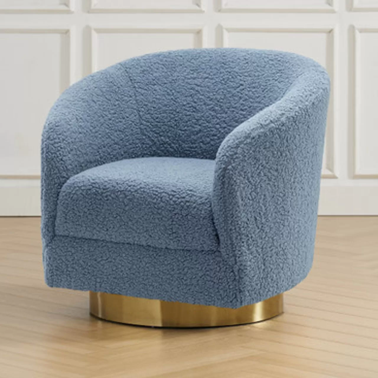 Z Gallerie Victoria Swivel Chair - Blue> Accent Chairs