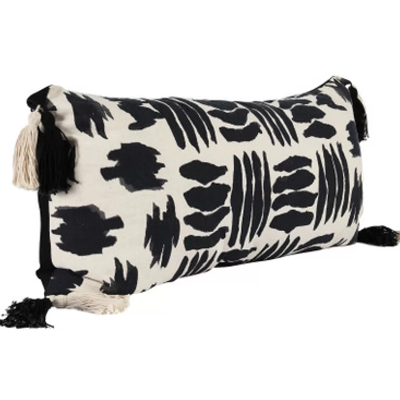 Z Gallerie Zahli Lumbar Pillow - Black/Natural> Textile Sale | Patterned Pillows